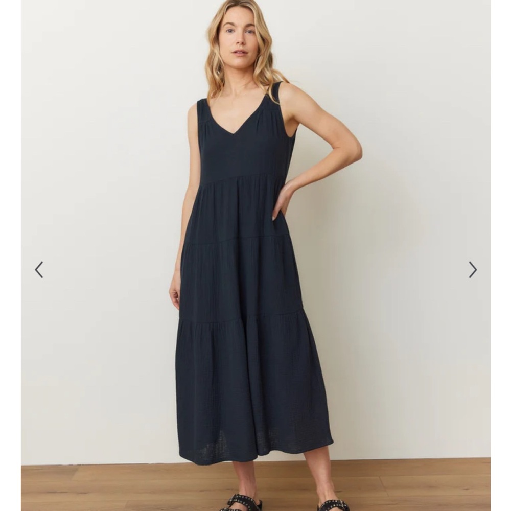 Marine Layer Corinne Double Cloth Maxi Dress size Large